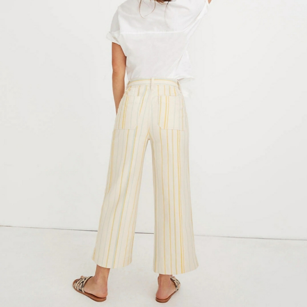 MADEWELL Emmett Wide Leg Crop Pants Denim 37